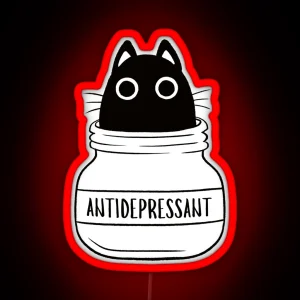 Antidepressant Cat RGB Neon Sign