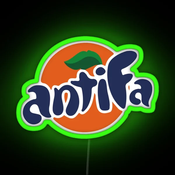 Antifa Anti Fascist Logo RGB Neon Sign