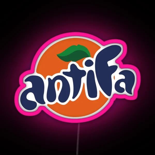 Antifa Anti Fascist Logo RGB Neon Sign
