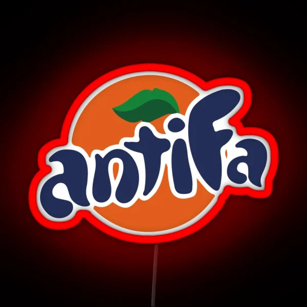 Antifa Anti Fascist Logo RGB Neon Sign