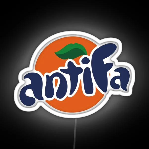 Antifa Anti Fascist Logo RGB Neon Sign