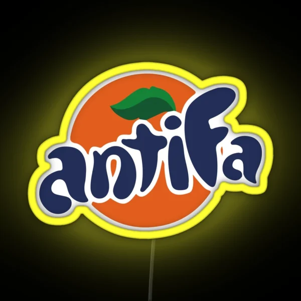Antifa Anti Fascist Logo RGB Neon Sign