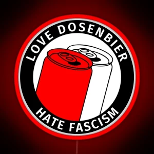 Antifa Logo Humor Love Canned Beer Hate Fascism RGB Neon Sign