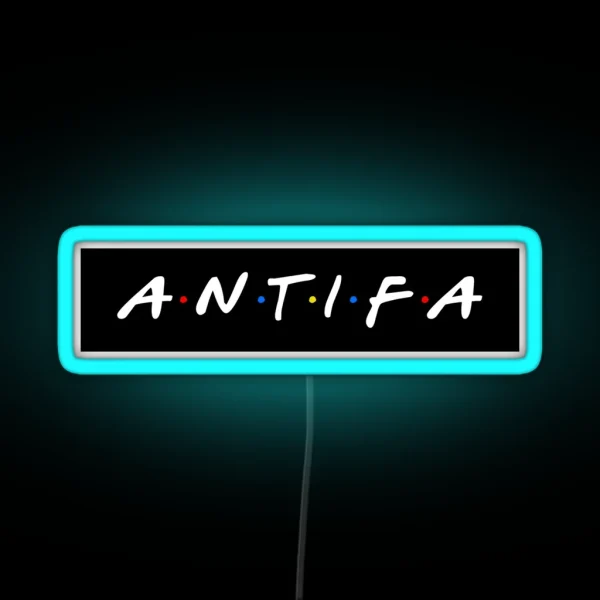 Antifa White RGB Neon Sign