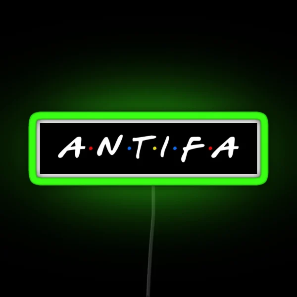 Antifa White RGB Neon Sign