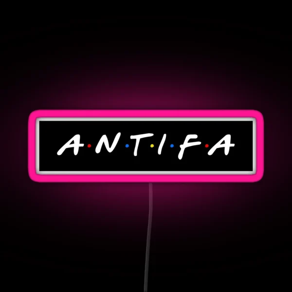 Antifa White RGB Neon Sign