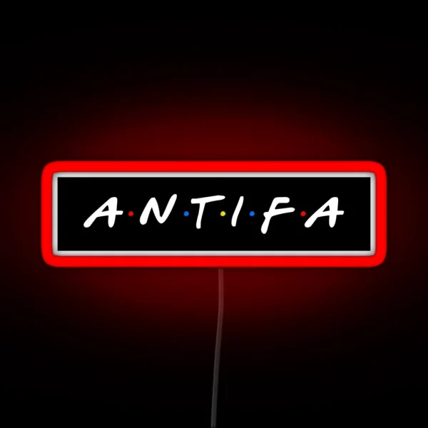 Antifa White RGB Neon Sign