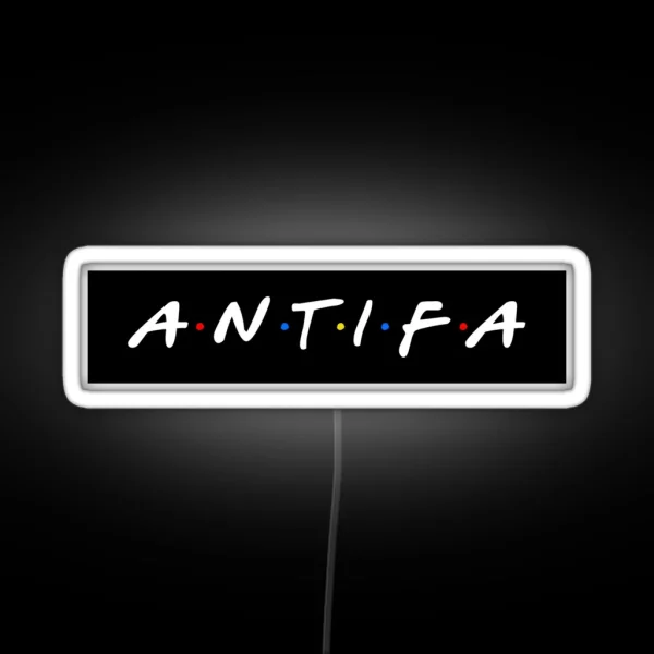 Antifa White RGB Neon Sign