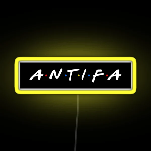 Antifa White RGB Neon Sign