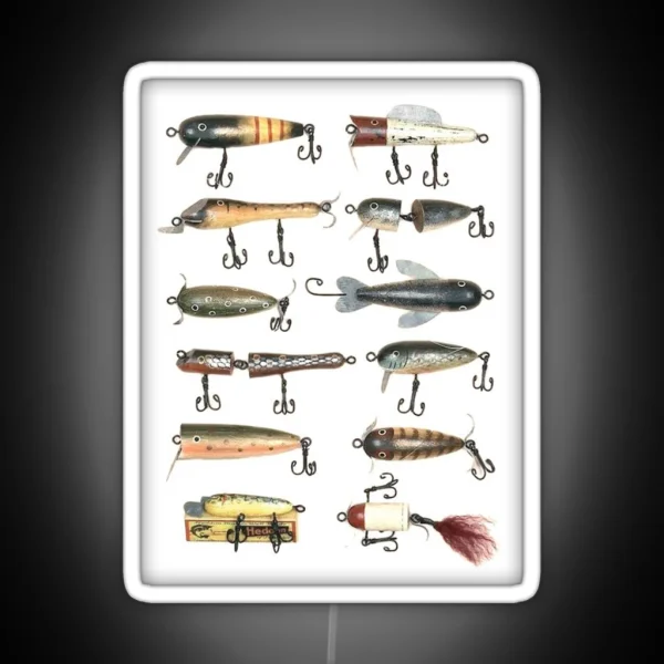 Antique Fishing Lures Classic Led RGB Neon Sign