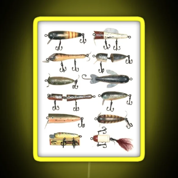 Antique Fishing Lures Classic Led RGB Neon Sign