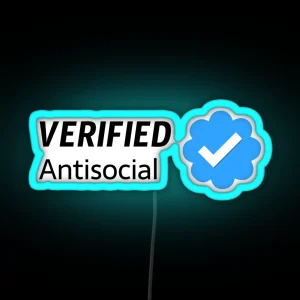 Antisocial Verified RGB Neon Sign