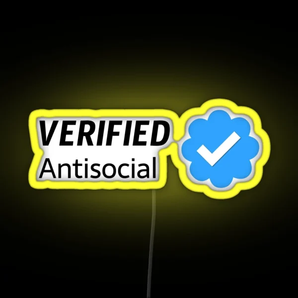 Antisocial Verified RGB Neon Sign
