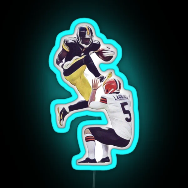 Antonio Brown Kicks Punter RGB Neon Sign