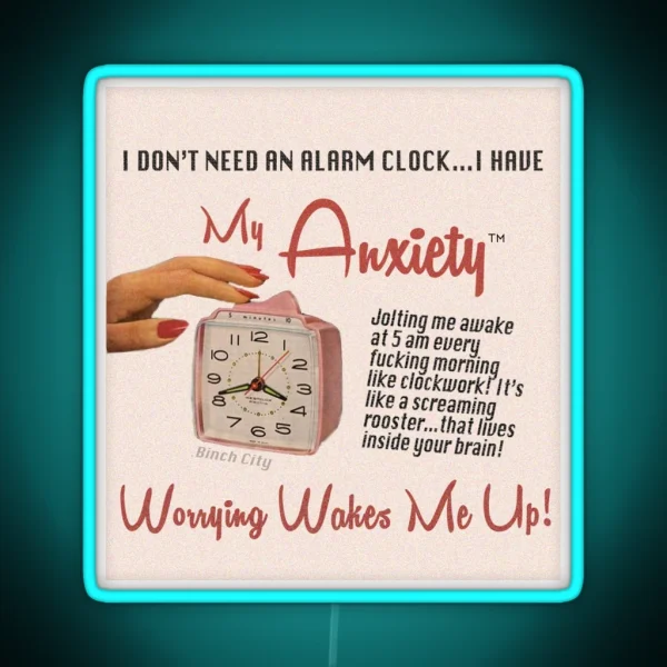 Anxiety Alarm RGB Neon Sign