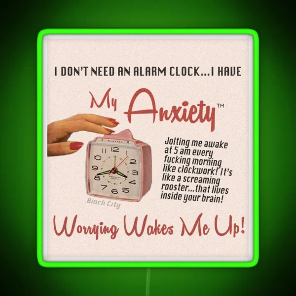Anxiety Alarm RGB Neon Sign