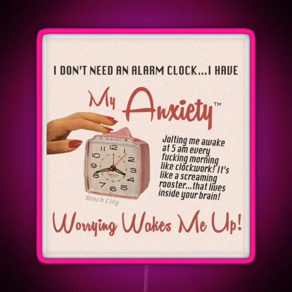 Anxiety Alarm RGB Neon Sign