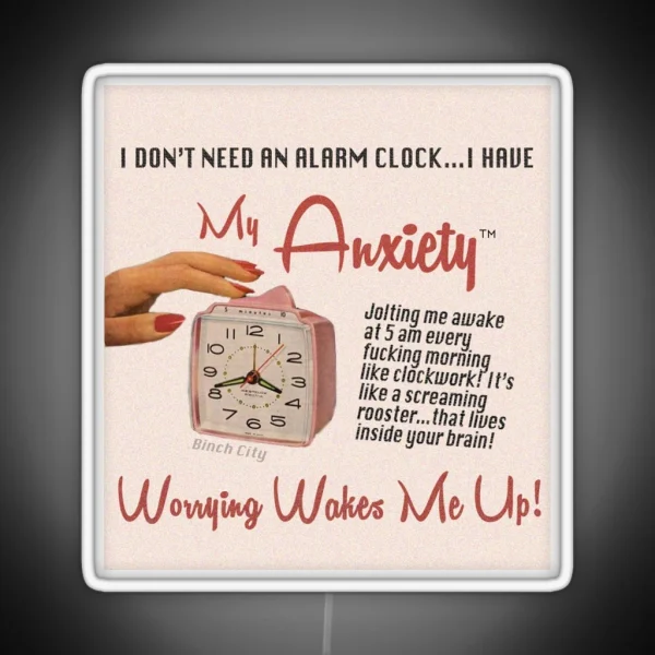Anxiety Alarm RGB Neon Sign