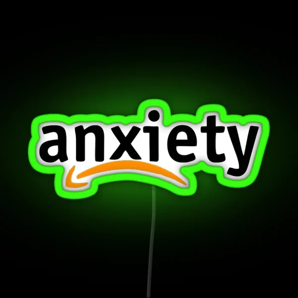 Anxiety Amazon Logo RGB Neon Sign