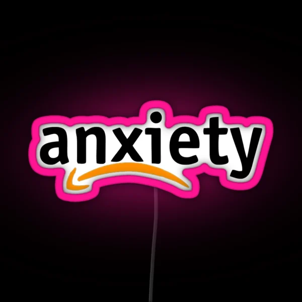 Anxiety Amazon Logo RGB Neon Sign