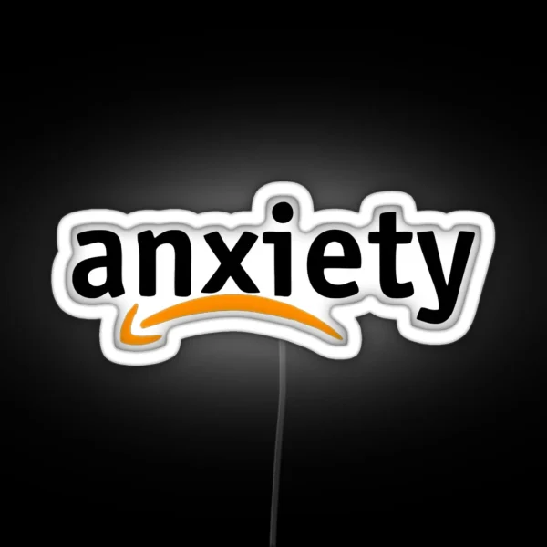 Anxiety Amazon Logo RGB Neon Sign