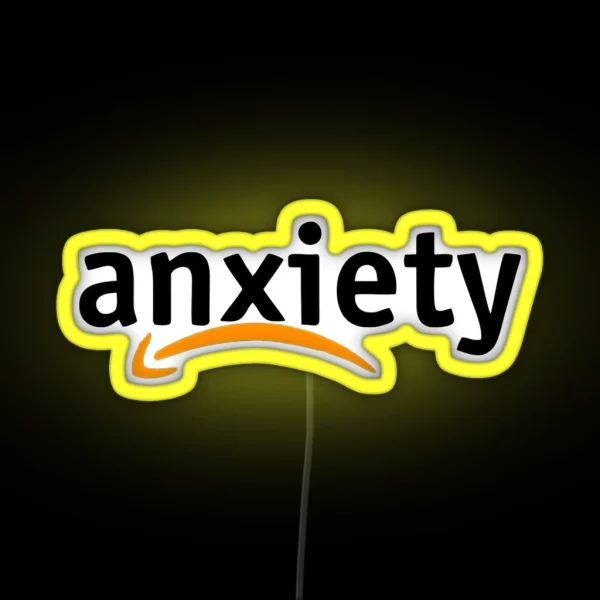 Anxiety Amazon Logo RGB Neon Sign