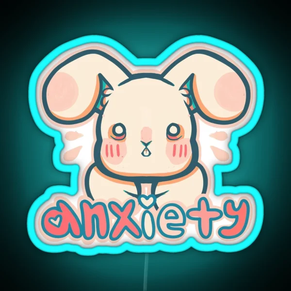 Anxiety Bunny RGB Neon Sign