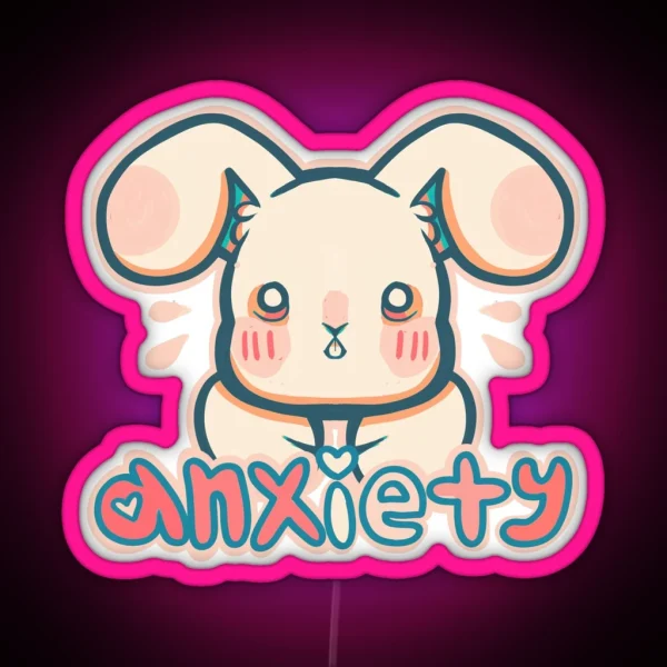 Anxiety Bunny RGB Neon Sign