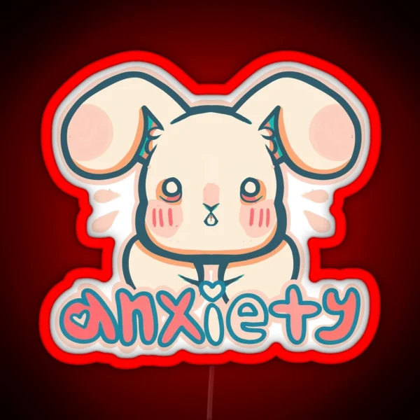 Anxiety Bunny RGB Neon Sign