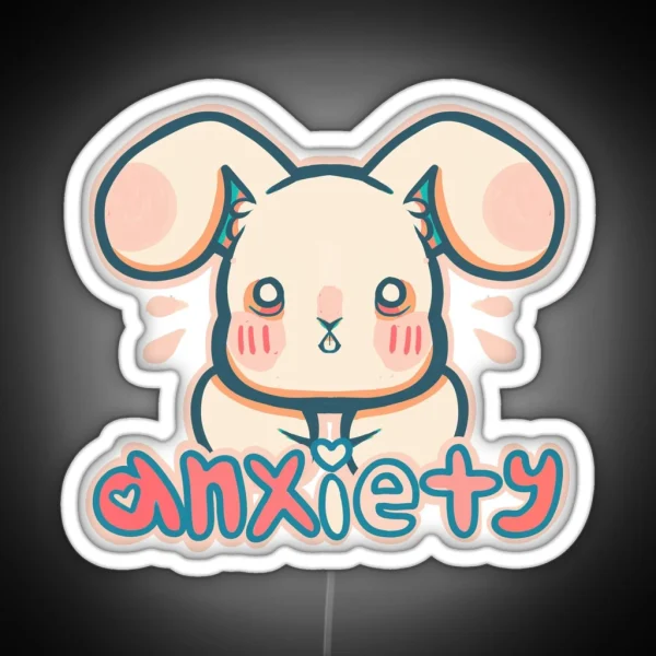 Anxiety Bunny RGB Neon Sign