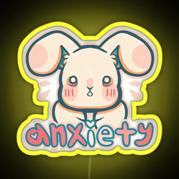 Anxiety Bunny RGB Neon Sign