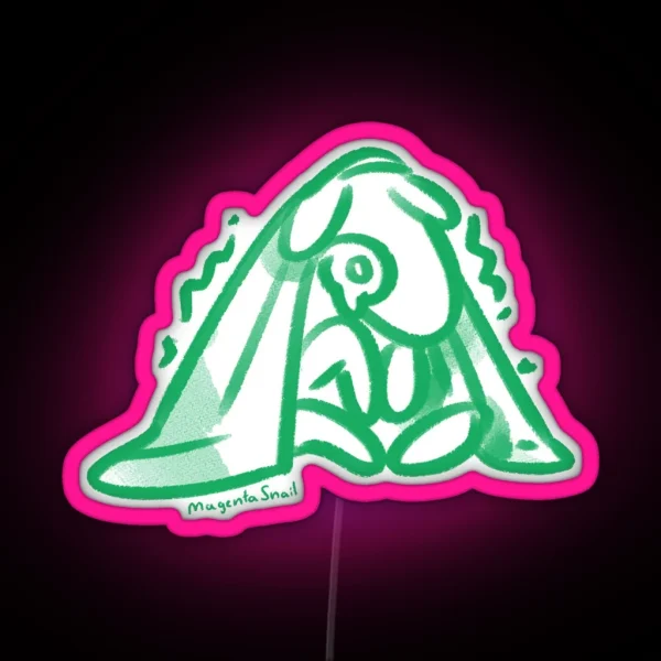 Anxiety Creature Hiding RGB Neon Sign