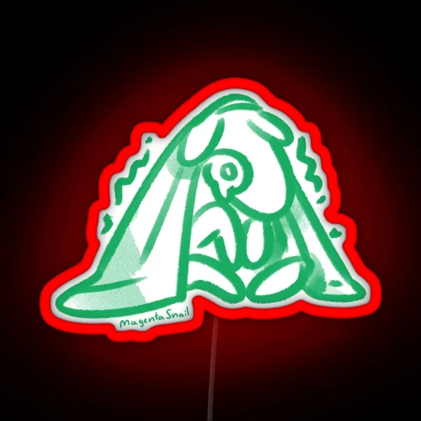 Anxiety Creature Hiding RGB Neon Sign
