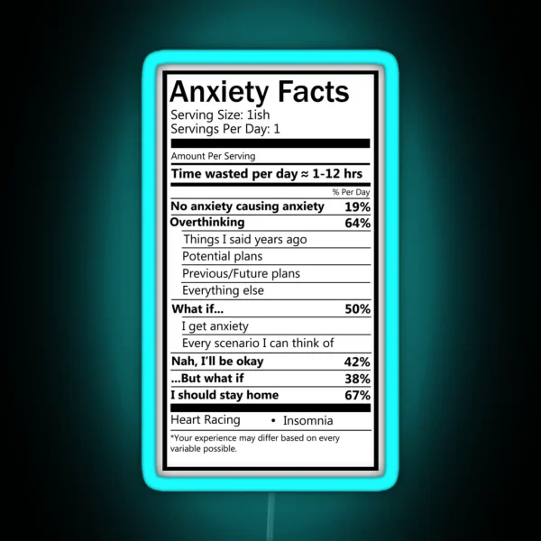 Anxiety Facts RGB Neon Sign