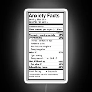 Anxiety Facts RGB Neon Sign