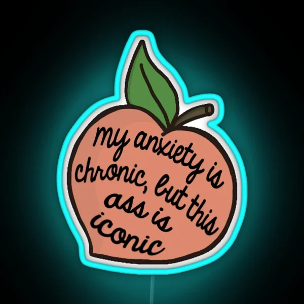 Anxiety Peach RGB Neon Sign