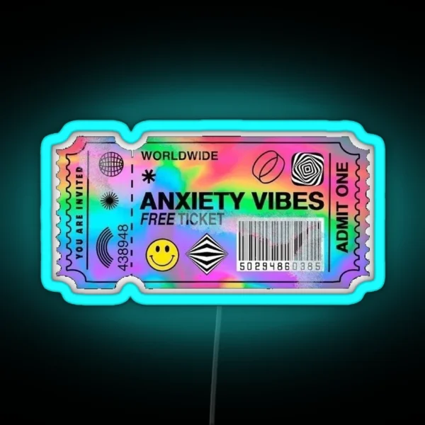 Anxiety Vibes RGB Neon Sign