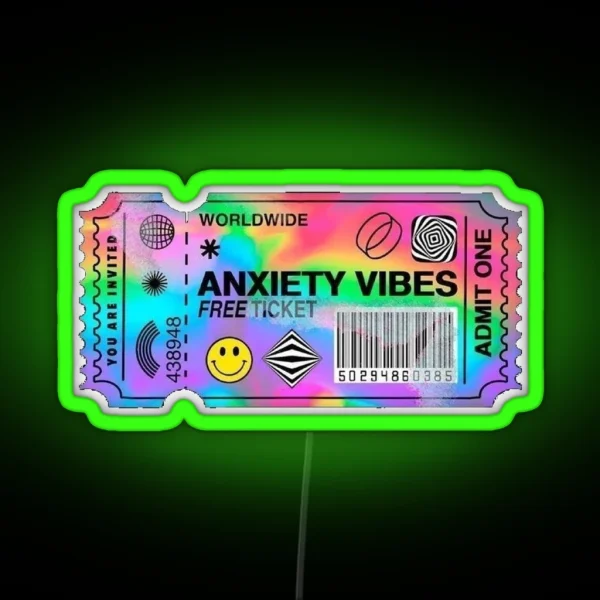 Anxiety Vibes RGB Neon Sign