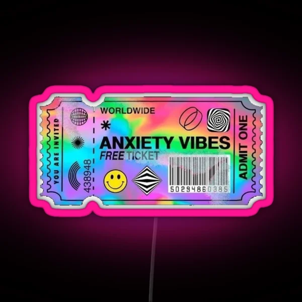 Anxiety Vibes RGB Neon Sign