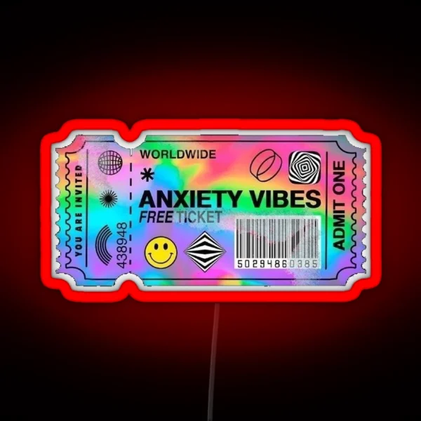 Anxiety Vibes RGB Neon Sign