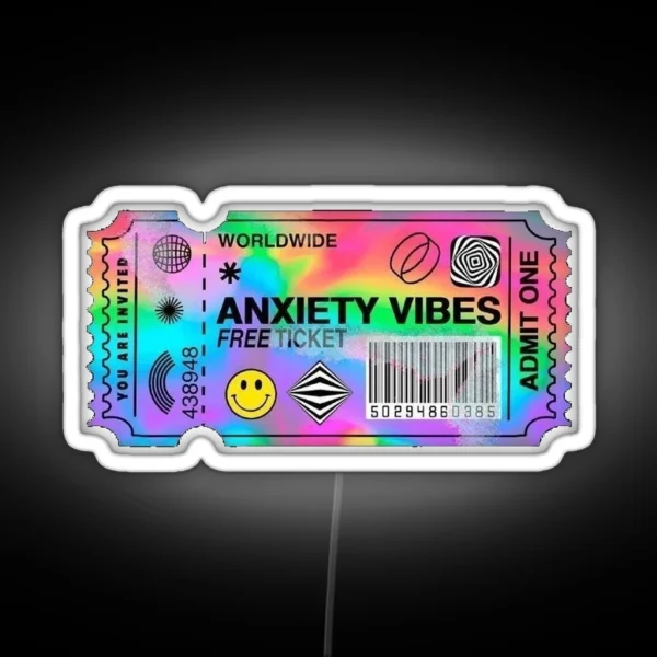 Anxiety Vibes RGB Neon Sign
