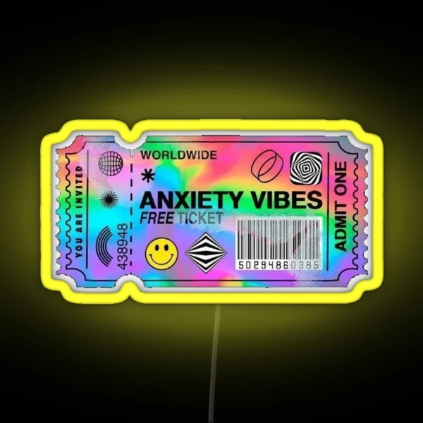 Anxiety Vibes RGB Neon Sign
