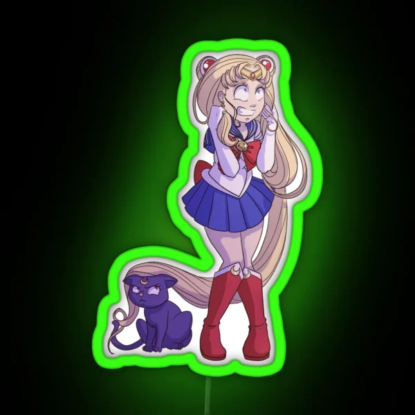 Anxious Moon Princess RGB Neon Sign