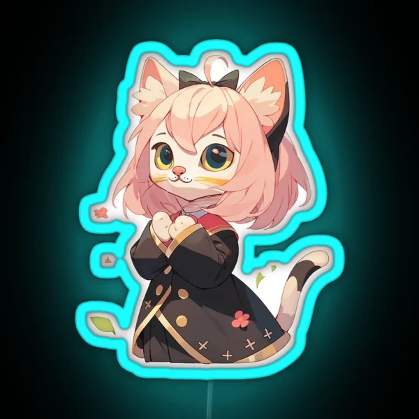 Anya Cat The Espionage Kitty RGB Neon Sign