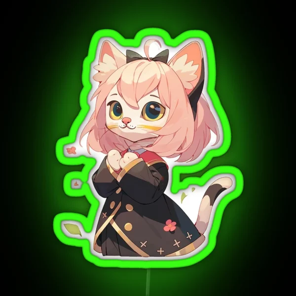 Anya Cat The Espionage Kitty RGB Neon Sign