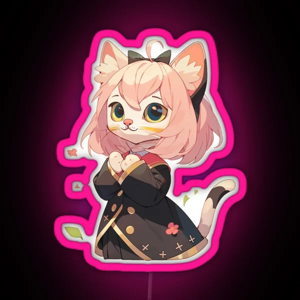 Anya Cat The Espionage Kitty RGB Neon Sign