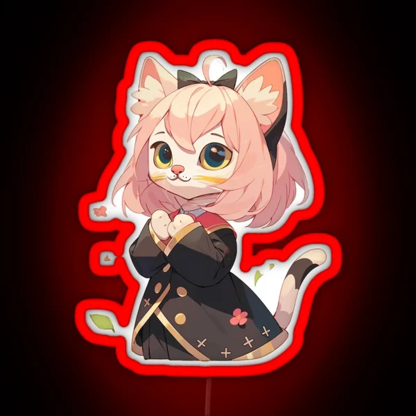 Anya Cat The Espionage Kitty RGB Neon Sign
