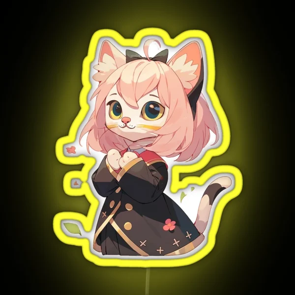 Anya Cat The Espionage Kitty RGB Neon Sign