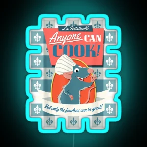 Anyone Can Cook Poster RGB Neon Sign