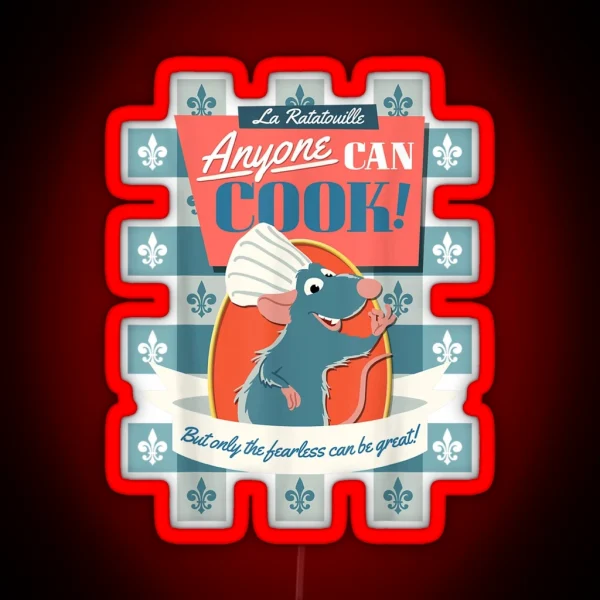 Anyone Can Cook Poster RGB Neon Sign